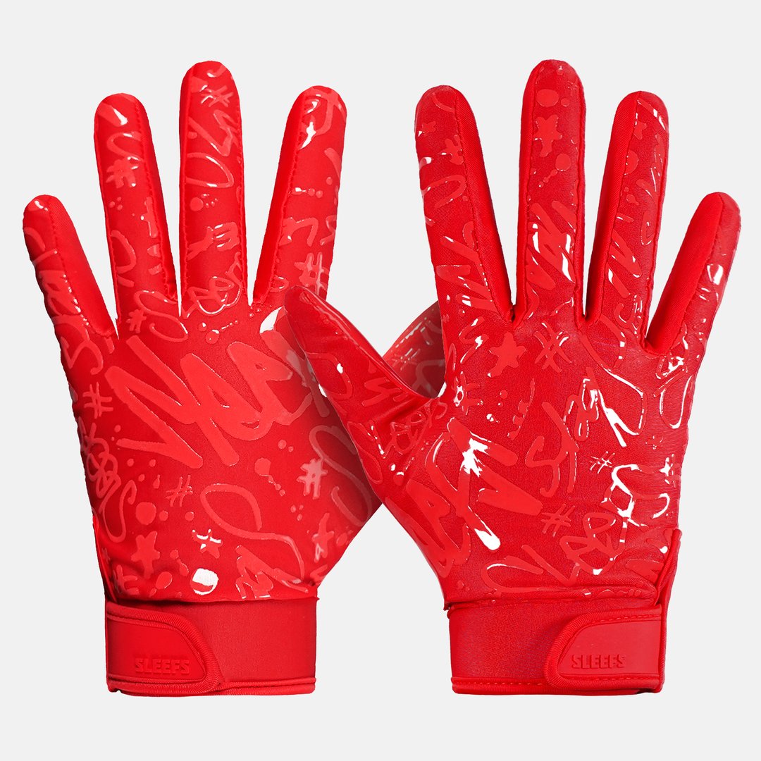 Red Sticky Football Gloves – Footballism