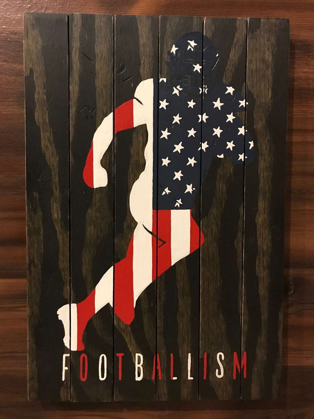 Footballism America Logo Wood Plank