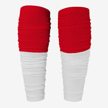 Load image into Gallery viewer, Two-Tone Leg Sleeves (Red/White)