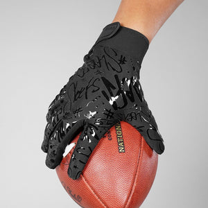 Black Sticky Football Gloves
