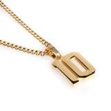 Load image into Gallery viewer, Gold Polished Jersey Number Pendant