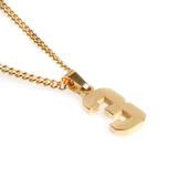 Load image into Gallery viewer, Gold Polished Jersey Number Pendant