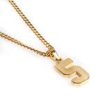 Load image into Gallery viewer, Gold Polished Jersey Number Pendant
