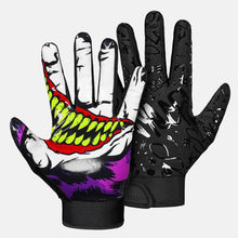 Load image into Gallery viewer, Green Grin Sticky Football Gloves
