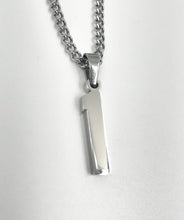 Load image into Gallery viewer, Silver Polished Jersey Number Pendant