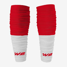 Load image into Gallery viewer, Two-Tone Leg Sleeves (Red/White)