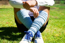 Load image into Gallery viewer, Carolina Blue Extra Long Padded Socks