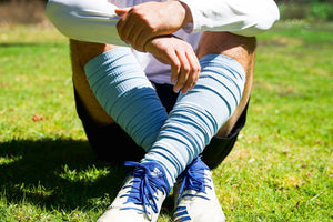 Carolina Blue Extra Long Padded Socks