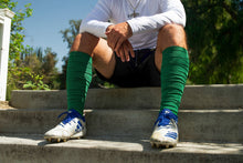 Load image into Gallery viewer, Green Extra Long Padded Socks