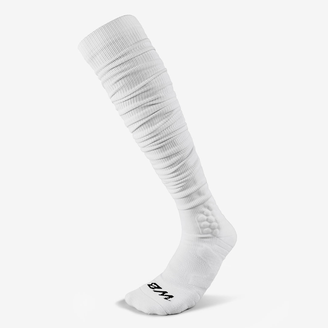 Extra Long, Over the Knee Padded Football Socks (White) – Footballism