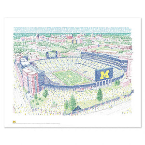 Michigan Stadium Poster