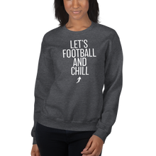 Load image into Gallery viewer, Women's Lets Football & Chill Crew-Neck Sweatshirt