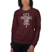 Load image into Gallery viewer, Women&#39;s Lets Football &amp; Chill Crew-Neck Sweatshirt
