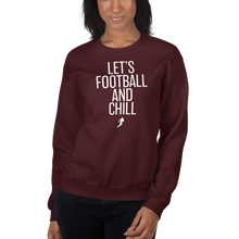 Load image into Gallery viewer, Women's Lets Football & Chill Crew-Neck Sweatshirt