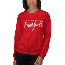 Load image into Gallery viewer, Women's Saturdays Are For Football Crew-Neck Sweatshirt