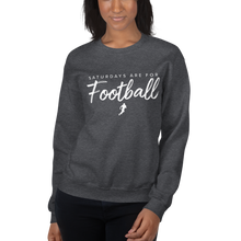 Load image into Gallery viewer, Women's Saturdays Are For Football Crew-Neck Sweatshirt