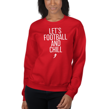 Load image into Gallery viewer, Women's Lets Football & Chill Crew-Neck Sweatshirt
