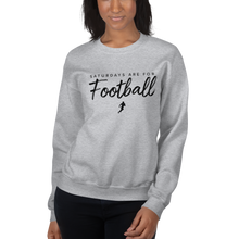 Load image into Gallery viewer, Women's Saturdays Are For Football Crew-Neck Sweatshirt