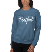 Load image into Gallery viewer, Women's Saturdays Are For Football Crew-Neck Sweatshirt