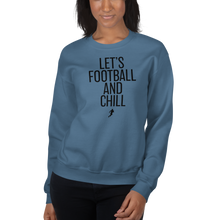 Load image into Gallery viewer, Women's Lets Football & Chill Crew-Neck Sweatshirt