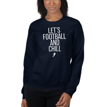 Load image into Gallery viewer, Women's Lets Football & Chill Crew-Neck Sweatshirt