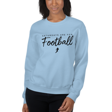Load image into Gallery viewer, Women&#39;s Saturdays Are For Football Crew-Neck Sweatshirt
