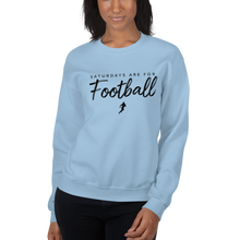 Load image into Gallery viewer, Women's Saturdays Are For Football Crew-Neck Sweatshirt