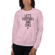 Load image into Gallery viewer, Women's Lets Football & Chill Crew-Neck Sweatshirt