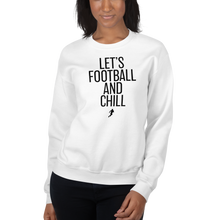 Load image into Gallery viewer, Women's Lets Football & Chill Crew-Neck Sweatshirt