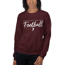 Load image into Gallery viewer, Women's Saturdays Are For Football Crew-Neck Sweatshirt