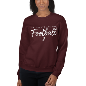 Women's Saturdays Are For Football Crew-Neck Sweatshirt