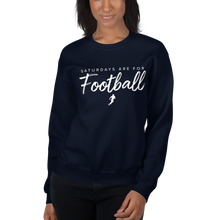 Load image into Gallery viewer, Women's Saturdays Are For Football Crew-Neck Sweatshirt