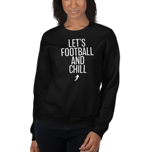 Load image into Gallery viewer, Women's Lets Football & Chill Crew-Neck Sweatshirt