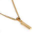 Gold Polished Jersey Number Pendant