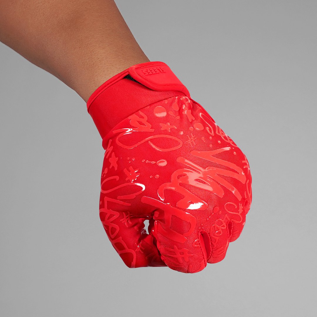 Red Sticky Football Gloves – Footballism