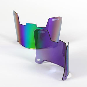 Purple Green Helmet Eye-Shield Visor