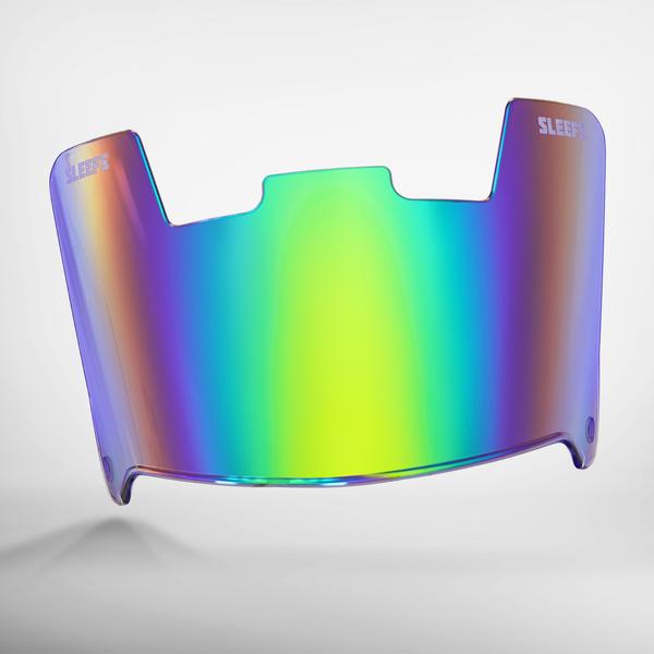 Purple Green Helmet Eye-Shield Visor