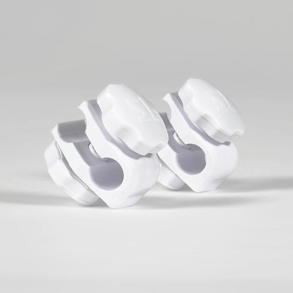 White Helmet Visor Clips