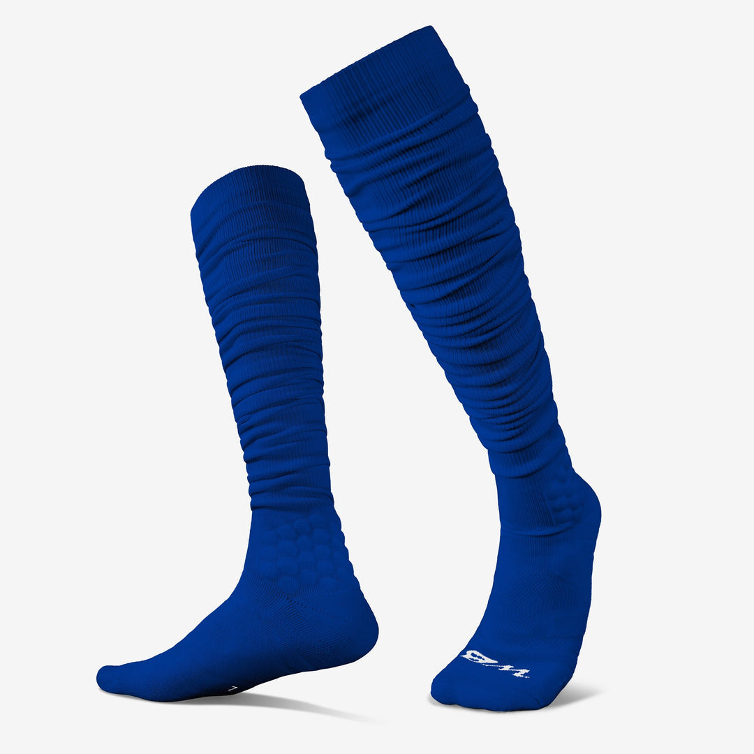 激安通販新作 Extra Long, Over the Knee Padded Football Socks (Blue 服&ファッション小物